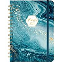 Los mejores  - Agenda 2021 - Planificador semanal y mensual con pestañas- 21-5 x 16-5 cm- tapa dura con papel grueso + bolsillo trasero…